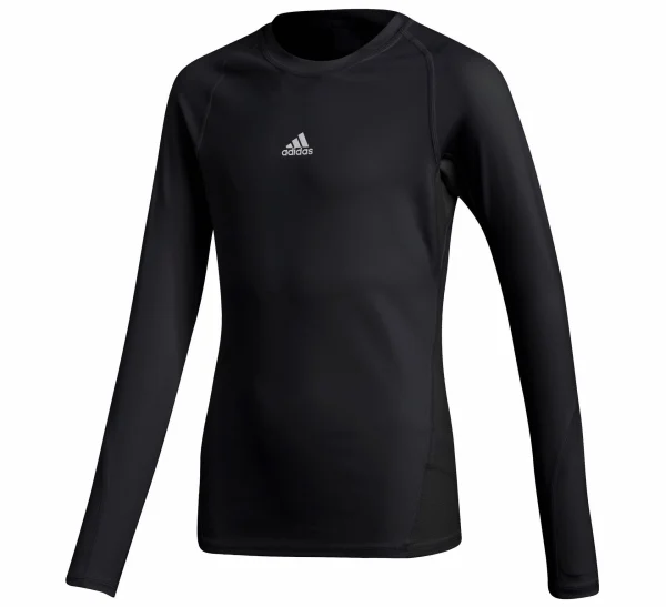 Adidas Alphaskin LS Tee Junior Schwarz – Silber 1