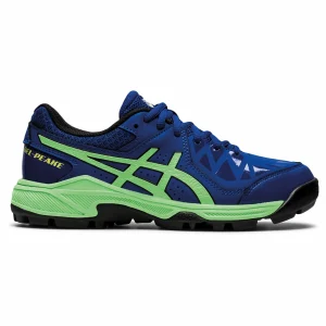 Asics Gel-Peake Hockeyschuh Kinder Blau – Grün – Schwarz – Gelb 13