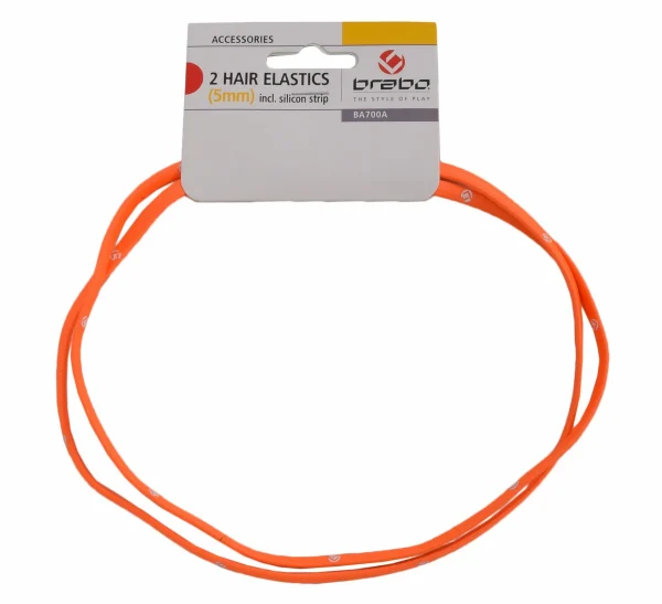 Brabo 2-pack Haarelastieken (5mm) Orange 1