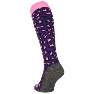 Brabo Cheetah Hockeysocken Kinder Violett – Rosa – Schwarz 6