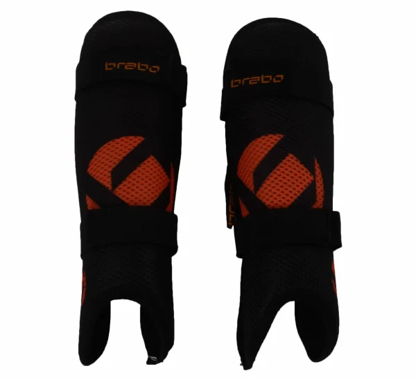 Brabo F3 Shinguard Mesh LW Junior Schwarz – Orange 1