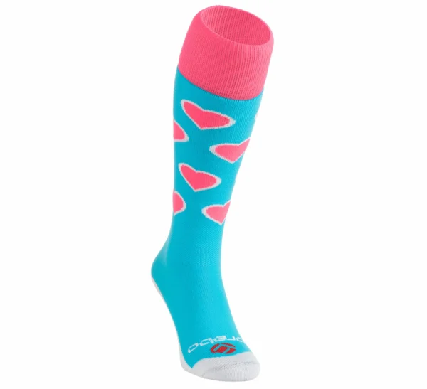 Brabo Socks Hearts Hellblau – Rosa 1