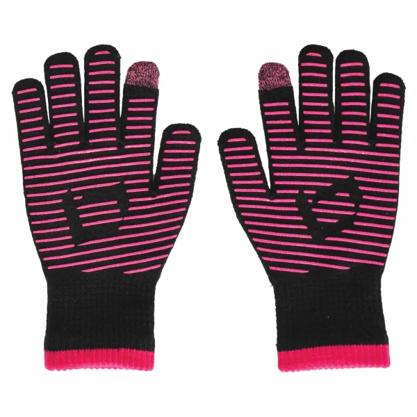 Brabo Swipe Winter Hockeyhandschuhe Schwarz – Rosa 1