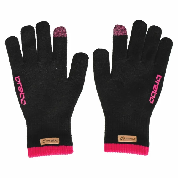 Brabo Swipe Winter Hockeyhandschuhe Schwarz – Rosa 3