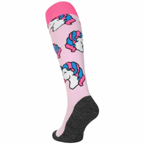 Brabo Unicorn Hockeysocken Kinder Hellrosa – Rosa – Weiß – Blau 6