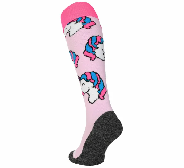 Brabo Unicorn Hockeysocken Kinder Hellrosa – Rosa – Weiß – Blau 3